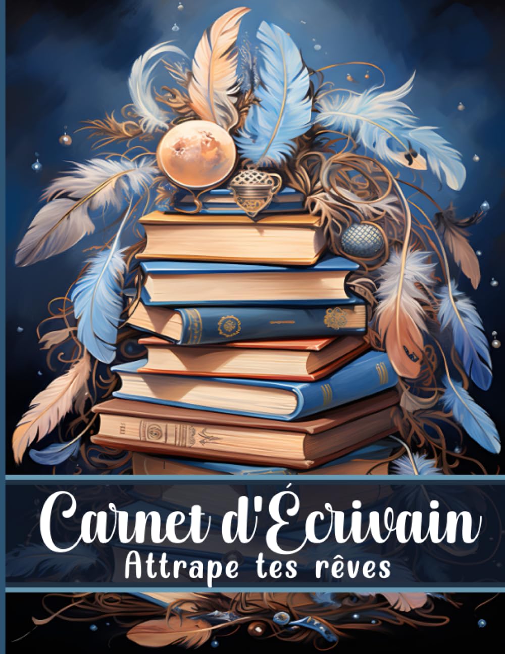 Carnet d'Écrivain : Attrape tes Rêves: Version Bleu nuit. Outil indispensable à tous les auteurs romanciers débutants ou confirmés : planifiez et organisez votre écriture Lifestyle