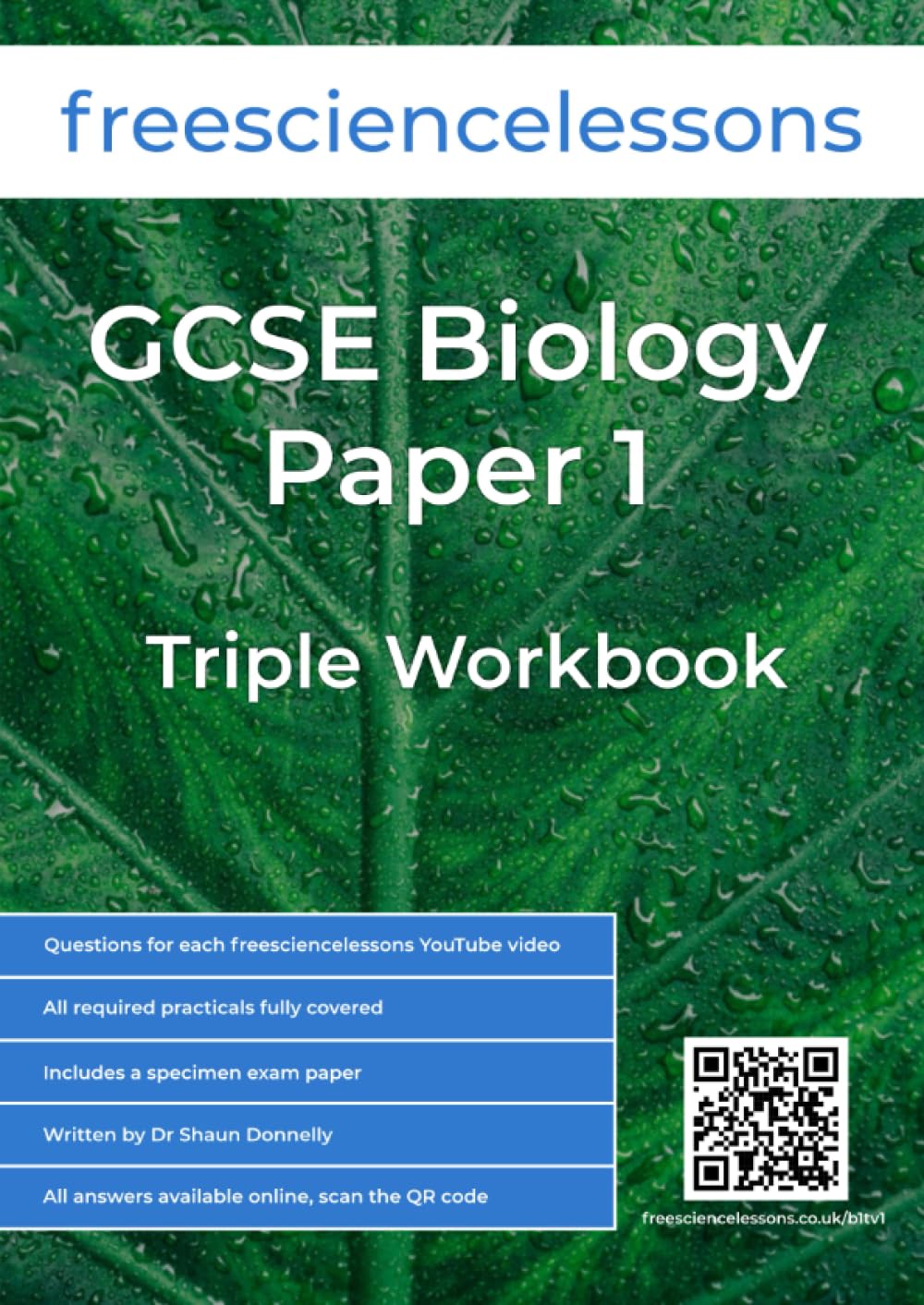 Freesciencelessons GCSE Biology Paper 1: Triple Workbook (Freesciencelessons GCSE Triple Science, Band 1) Education & Training