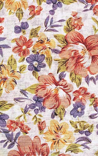 Notizbuch: Notizheft mit 120 karierten Seiten, squared paper, 5x8 (12,7cm x 20,32cm), ca DIN A5, Motiv vintage floral Garden & Plants