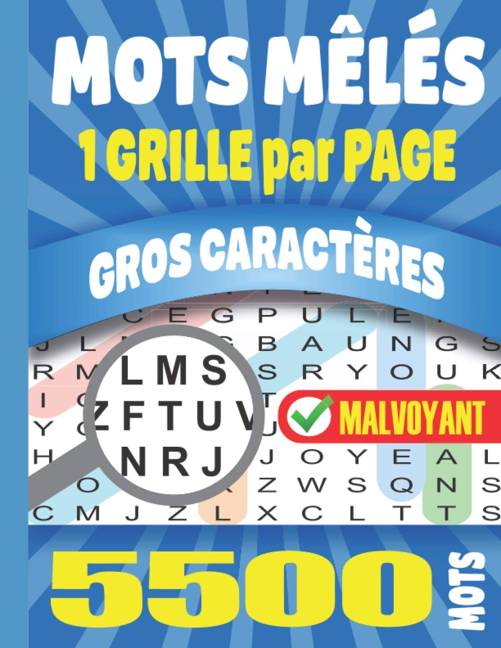 Mots Mêlés: Adultes Gros Caractères 100 Grilles 2000 Mots Avec Solutions Grand Format A4. Idée Cadeau. Fabriqué en France. book