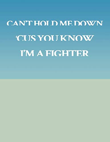 can't hold me down cuz you know im a fighter: Lined 8.5x11 gift Journal notebook for bts lovers Arts & Music