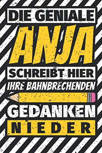 Notizbuch liniert: Anja Geschenke lustiger Spruch Vorname book