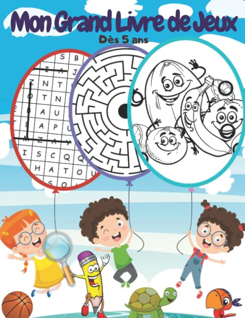 Mon Grand Livre de Jeux: Dès 5 ans, Mots mêlés, Trouve les différences, Dessins point par point, Cherche l'intrus, Jeux de labyrinthe. Tiptoi & Games
