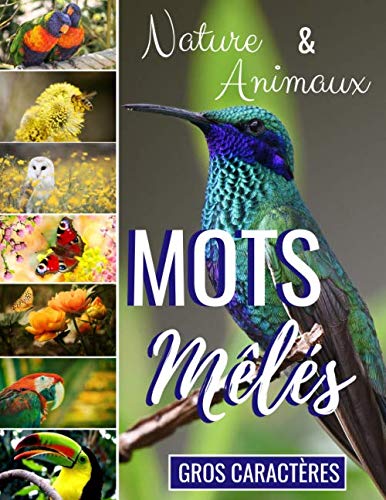 Nature & Animaux - Mots Mêlés: Gros Caractères | Carnet de Mots Cachés - Adultes | 850 Fruits, Légumes, Fleurs, Arbres et + à trouver | Livre Grand ... Lettres & pour les temps libres ou Vacances Mathematics