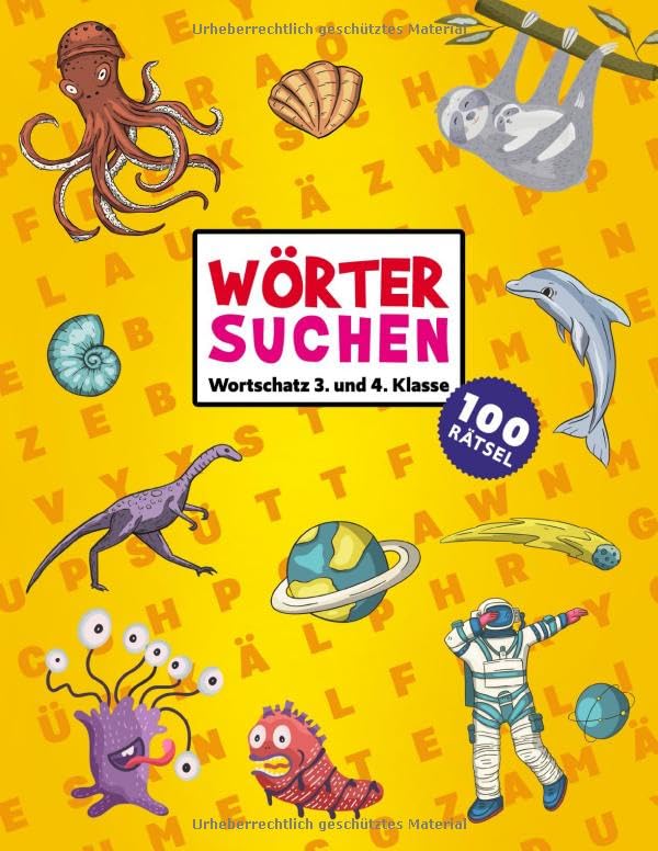 Rätselheft für Kinder - Wortsuchrätsel: Wortschatz 3. & 4. Klasse | Wörter suchen im Wortgitter | Rätselblock ab 8 Jahre | 100 Buchstabensalat Rätsel | Suchsel Wortsuchspiel für Mädchen & Jungen Foreign Languages ​​& Dictionaries