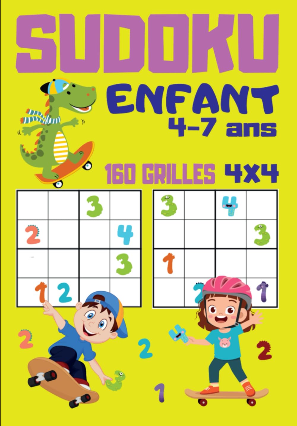Sudoku Enfant 4-7 ans: Grilles 4X4 adapté aux plus petits| Niveau très Facile |160 grilles+ solutions | 17.78 x 25.4 cm - 53 pages | Développer l'esprit logique de votre enfant Tiptoi & Games