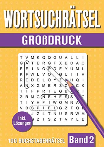 Wortsuchrätsel Großdruck: Großer Rätselspaß für Senioren, Erwachsene und Kinder mit 100 Buchstabenpuzzle - Band 2 Leisure & Fun