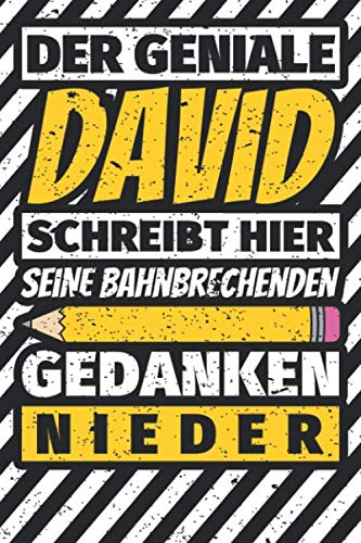 Notizbuch liniert: David Geschenke lustiger Spruch Vorname Books
