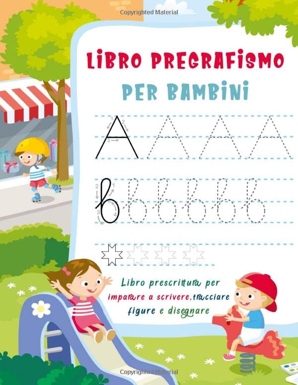 Libro pregrafismo per bambini: libro prescrittura per imparare a scrivere, tracciare figure e disegnare (2-6 anni) Non-fiction