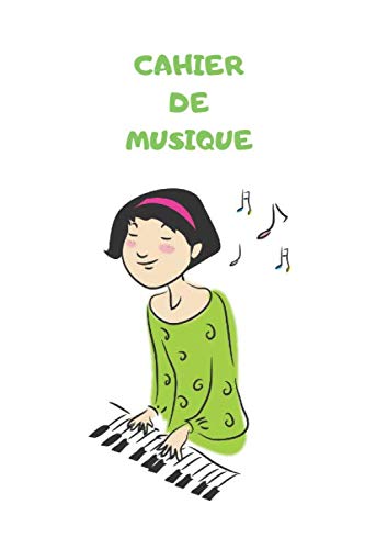 Cahier de Musique: Carnet de partitions - 100 pages - 6x9 pouces - 10 portées par page - Piano book