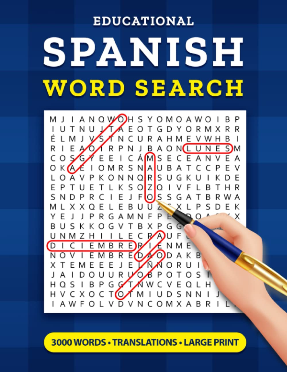 Educational Spanish Word Search: Puzzle Book for Adults Large Print (Sopa de Letras en Español para Adultos con Letra Grande) Foreign Languages ​​& Dictionaries