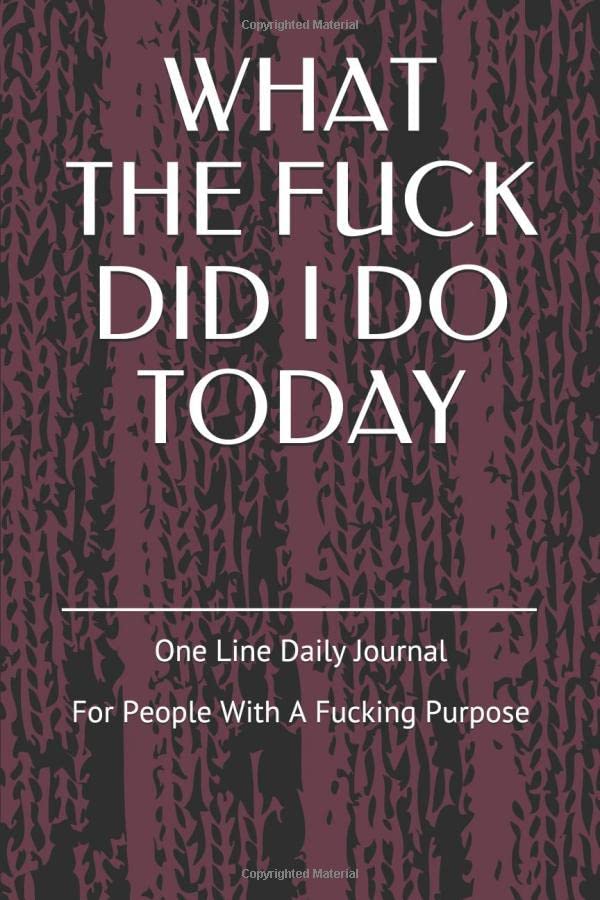 WHAT THE FUCK DID I DO TODAY: One Line Daily Journal For People With a Fucking Purpose Books