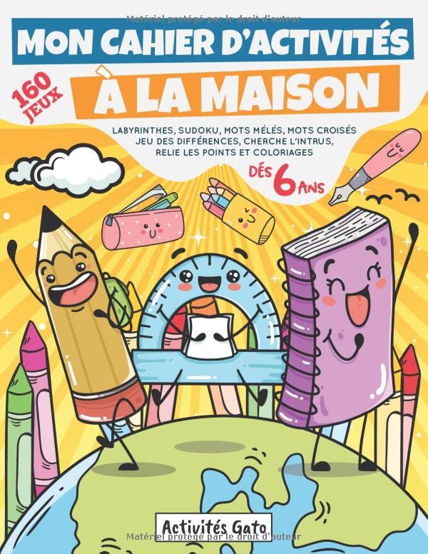 Cahier d'activité 6 ans: Livre d'activité 6 ans, Point par point, Cherche et Trouve, Labyrinthe enfant, Sudoku Mots mélés Mots croisés 6-9 ans, Cahier ... livre de jeux 6 ans 7 ans 8 ans et 9 ans ! Tiptoi & Games
