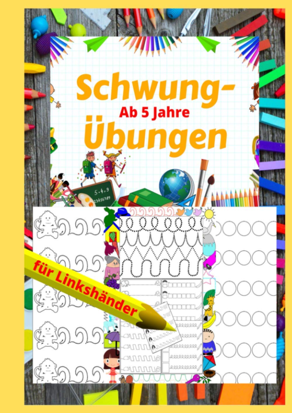 Schwungübungen für Linkshänder: ab 5 Jahre, Übungsheft zur Förderung und Erhöhung der Konzentration, Feinmotorik und Hand-Augen-Koordination, ... Geschenk zur Vorbereitung auf die Schule Learning & Reference