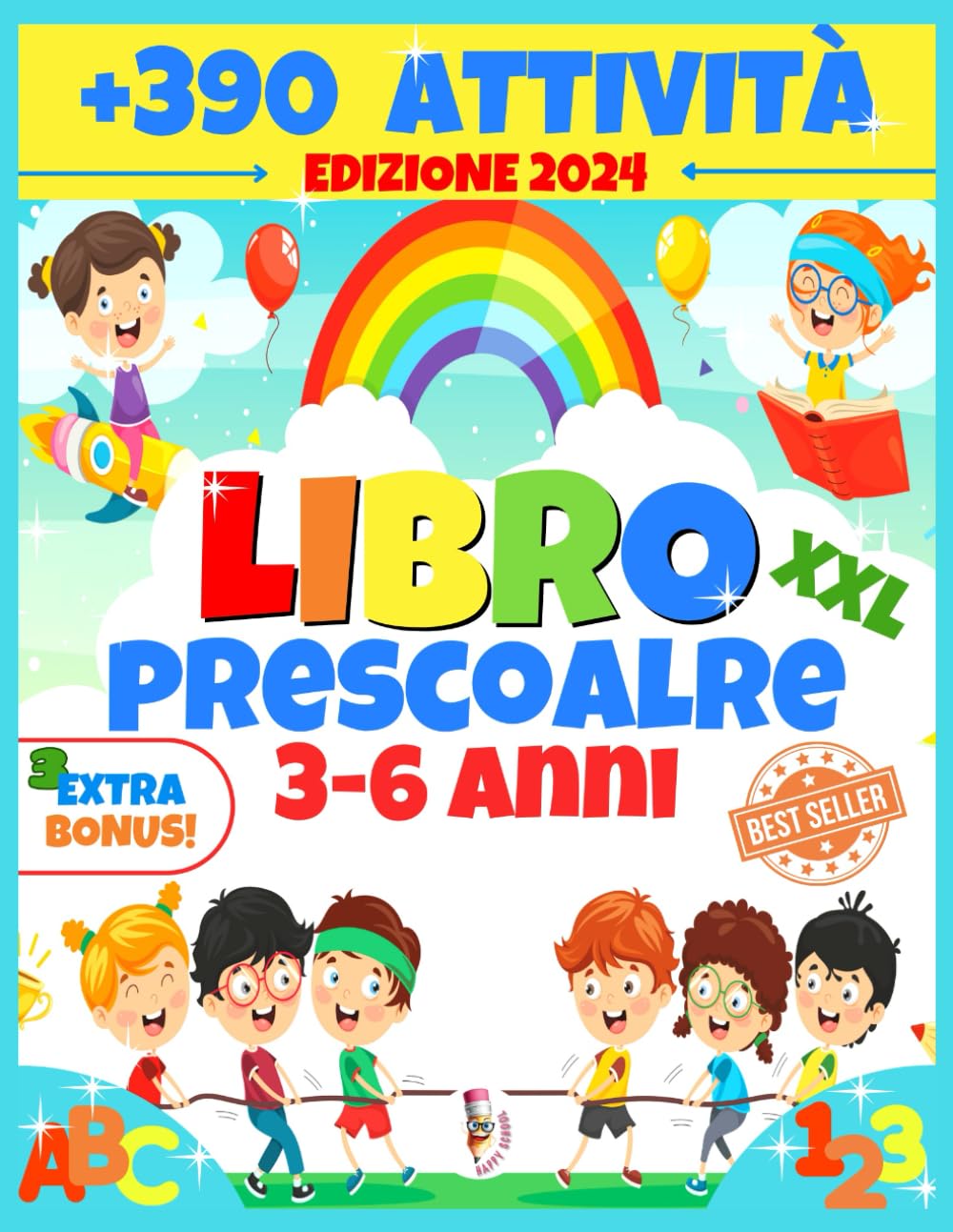 Libro Prescolare 3-6 Anni: 150 Pagine, Lettere e Numeri da Tracciare, Prelettura, Prescrittura, Disegni da Colorare, e Tanti Giochi Istruttivi, per ... (Libro Pregrafismo, Imparare a Scrivere) Non-fiction