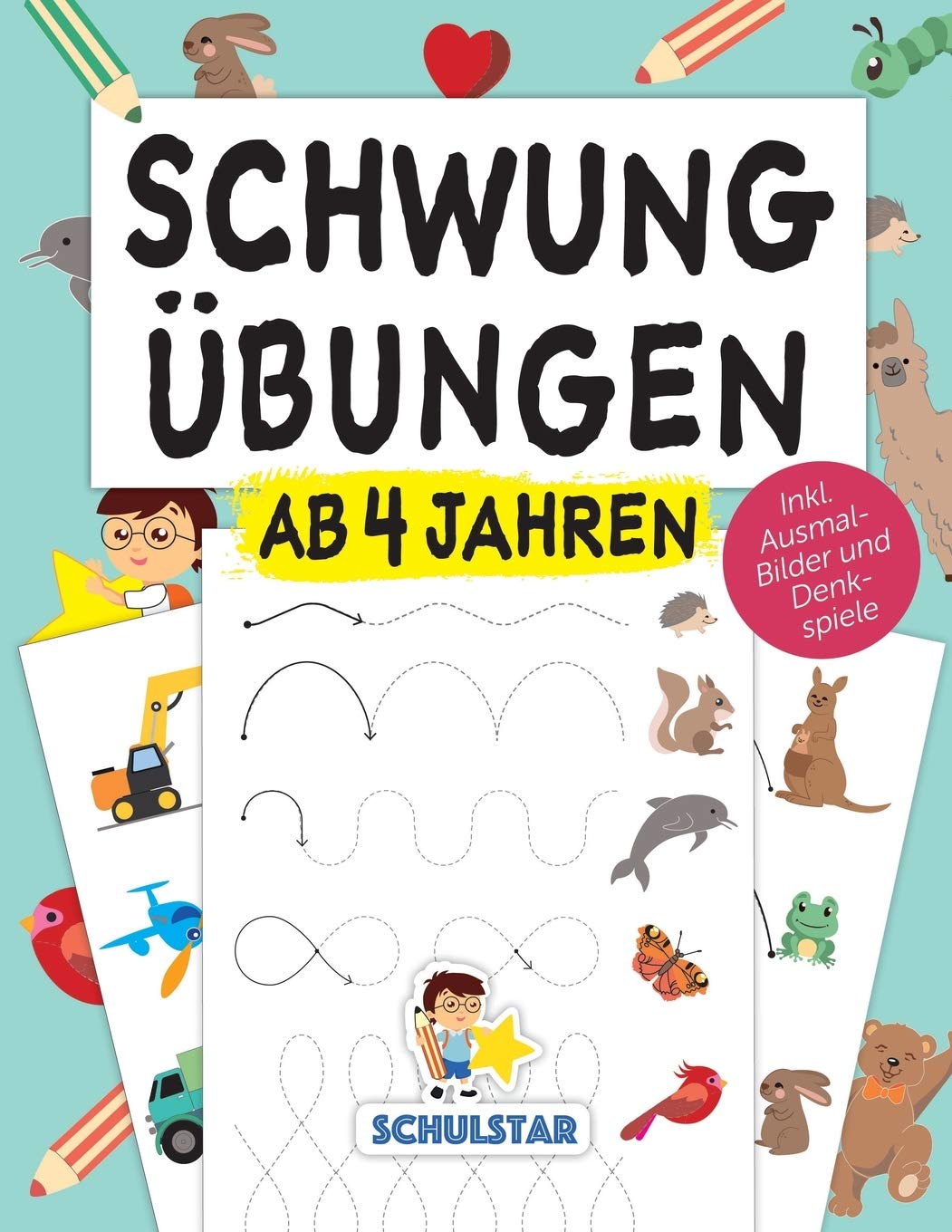 Schwungübungen ab 4 Jahren: Erste Schwünge, um Schreiben, Lesen & Zeichnen zu lernen. Großer A4 Vorschulblock ab Kindergarten & Vorschule für Konzentration, Feinmotorik & Augen-Hand-Koordination Social Sciences