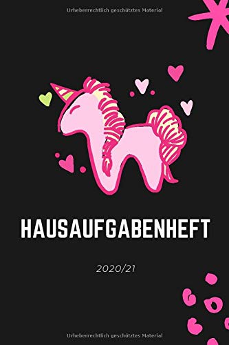 Hausaufgabenheft: Aufgabenheft mit bundesweiten Schulferien I Motiv: Einhorn Books