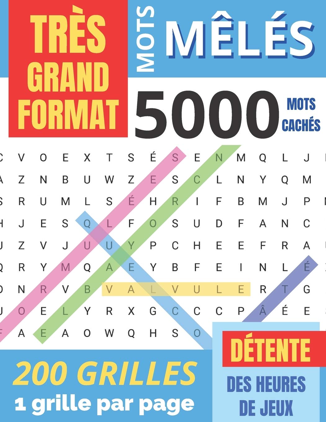 Mots Mêlés: pour adultes | TRÈS GRAND FORMAT | 5000 Mots cachés | 200 grilles avec solutions | Gros caractères Leisure & Fun