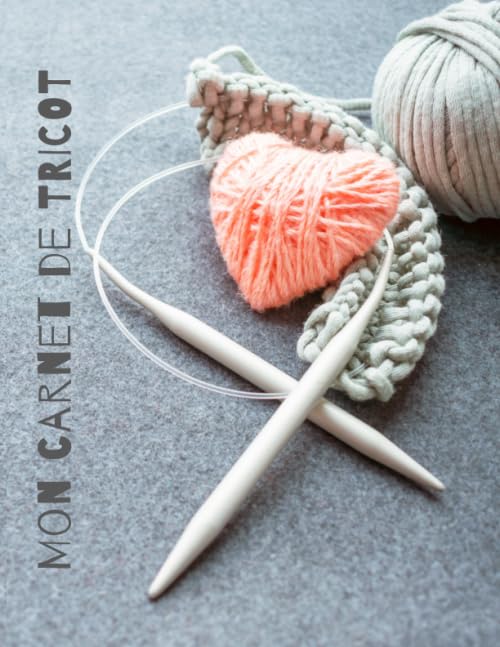 MON CARNET DE TRICOT : Carnet de 40 fiches pré-remplies pour noter ses modèles, points, inspirations, matériel et dessiner ses diagrammes: Journal de bord de projets tricot à compléter book