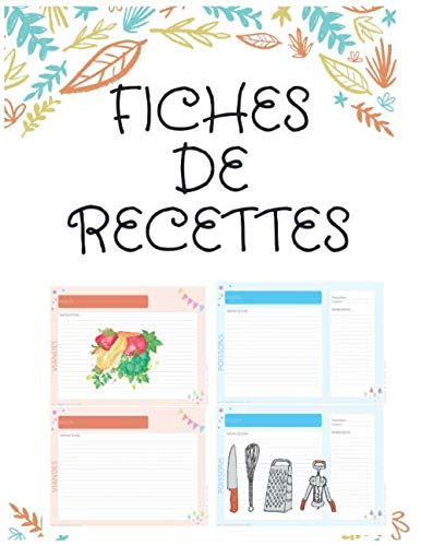 FICHES DE RECETTES: MES PROPRES FICHES DE CUISINE EN COULEUR, voilà une très jolie façon de vous motiver. Cooking & Enjoying