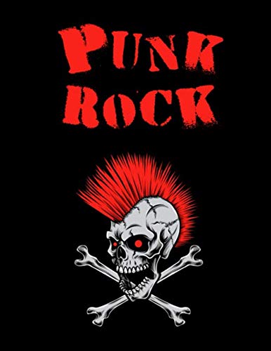 PUNK ROCK: Journal Grand Format - Carnet de Notes 120 pages Blanches Lignées et Numérotées - Table des Matières book