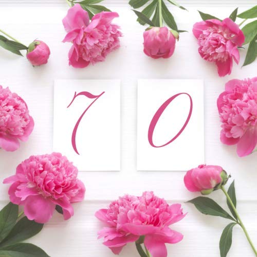 Livre d’or 70 ans (Thème : Anniversaire Fleuri) : Recueil de Souvenirs avec 100 Belles Pages Personnalisables, Décoration pour un Anniversaire des 70 ans Mémorable, Idée de Petit Cadeau book