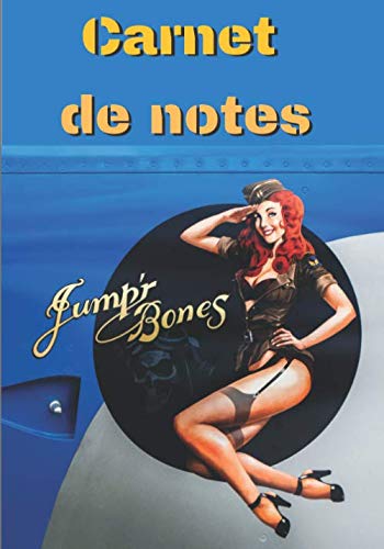 Carnet de notes: Carnet de notes ligné avec pin-up dessinée sur un avion de la seconde guerre mondiale - contient 100 pages - Pour toutes occasions. book