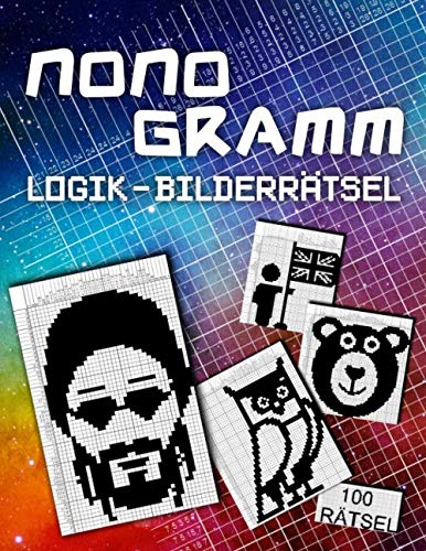 100 Nonogramm Logikrätsel Für Erwachsene: Japanische Logik Rätsel zum Ausmalen | einfach bis sehr schwer | Mosaik Nonogramme | Hanjie Picross Nonogram Rätselheft mit Lösungen Manga
