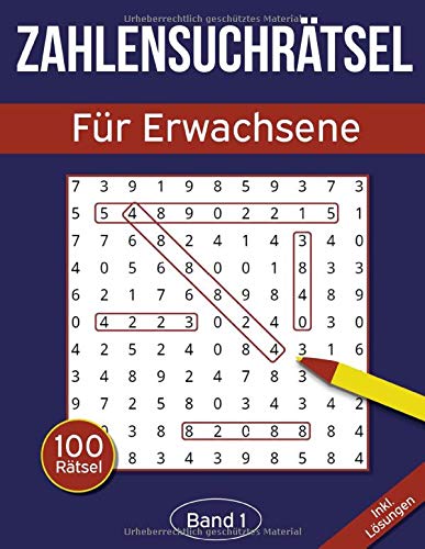Zahlensuchrätsel für Erwachsene: Zahlensuchspiel Heft mit 100 Zahlenrätseln - Band 1 Leisure & Fun