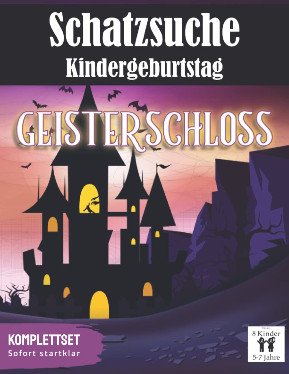 Schatzsuche Kindergeburtstag: Geisterschloss |Komplettset: All incl. Schnitzeljagd Set | für 5-7 Jährige | bis zu 8 Kinder (Partyspiele zum Kindergeburtstag) Non-fiction