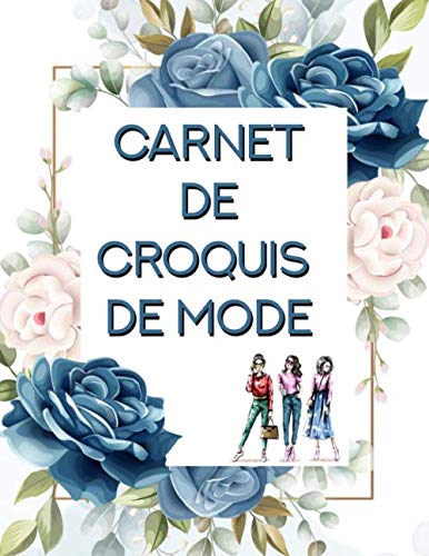 Carnet de croquis de mode: Silhouettes féminines prêtes à dessiner | Bonus : 2 Sets de bustes féminins book