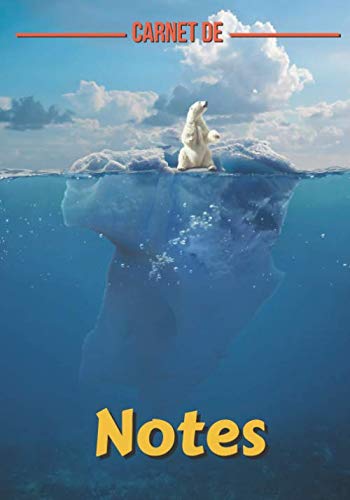 Carnet de notes: Carnet de notes ligné de 100 pages à l'image d'un iceberg - Format de 7 X 10 pouces - book