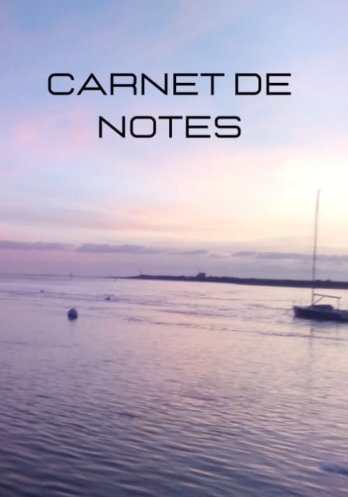 Carnet de notes, couché de soleil Bretagne, 100 pages lignées, 7x10 pouces (17,78x25,4 cm) book