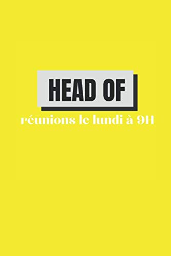 Head of réunions le lundi matin à 9h: Carnet de notes destiné aux employés d'agence de publicité, communication et marketing tels que les community manager book