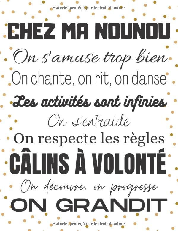 Chez ma nounou: Cadeau original pour dire merci à son assistante maternelle | Carnet de note ligné Parents & Children