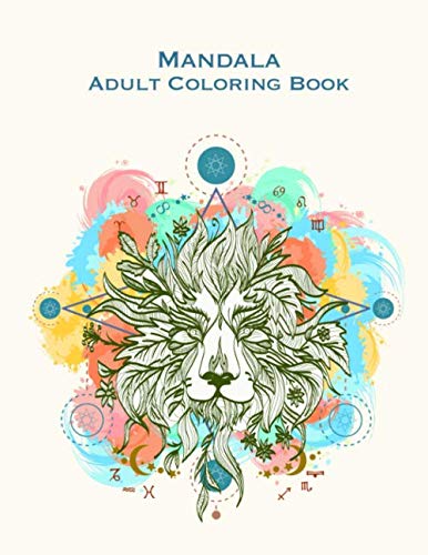 Mandala Adult Coloring Book: 50 funny pictures of animals with fun, fun and relaxing design Study Guides