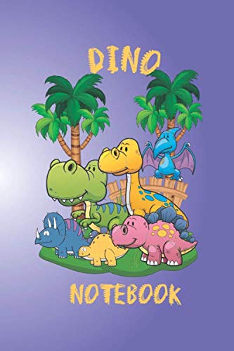 Dino Notebook: Dinosaur Loving Kids Square Notebook, Useful for Learning to Write, Do Homework and School Activities / Inner Sheets with Frame and Dinosaur Design / 6x9 / 120 Line Pages book