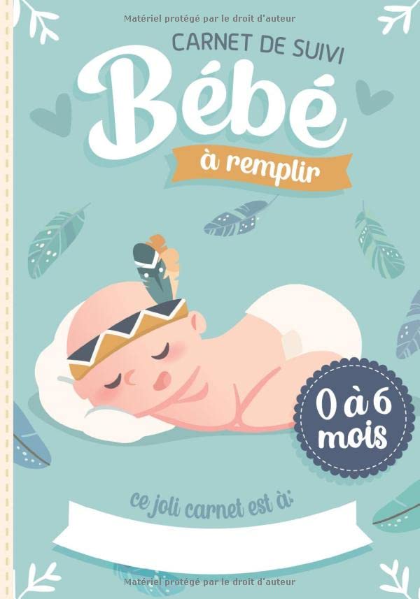 Carnet de Suivi Bébé à remplir 0 à 6 mois: Cahier tout en un pour un suivi quotidien de bébé de son allaitement, de son sommeil et de sa santé | cadeau idéal future maman book