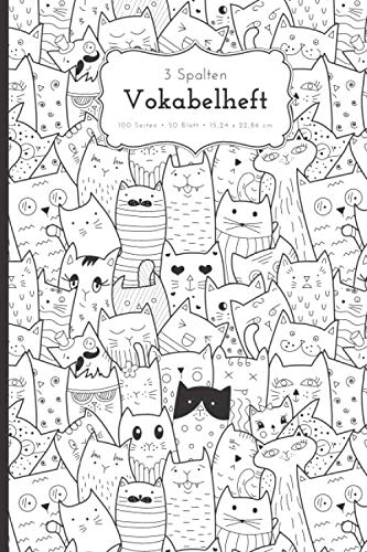 Vokabelheft: A5, 50 Blatt, 3 Spalten mit Teilungslinie book