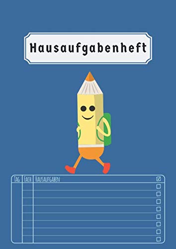 Hausaufgabenheft: Grundschule 2020 2021 | Din A4 | 50 Blatt | Aufgabenheft A4 | Für Kinder | Blau Essays & Short Stories