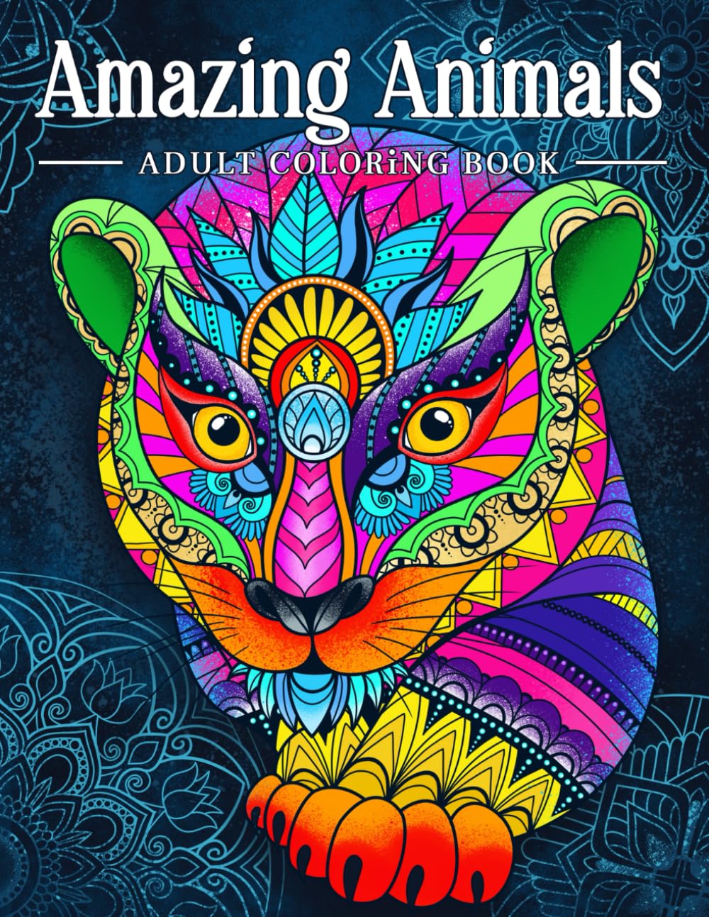 Amazing Animals: Adult Coloring Book, Stress Relieving Mandala Animal Designs Film, Art & Culture