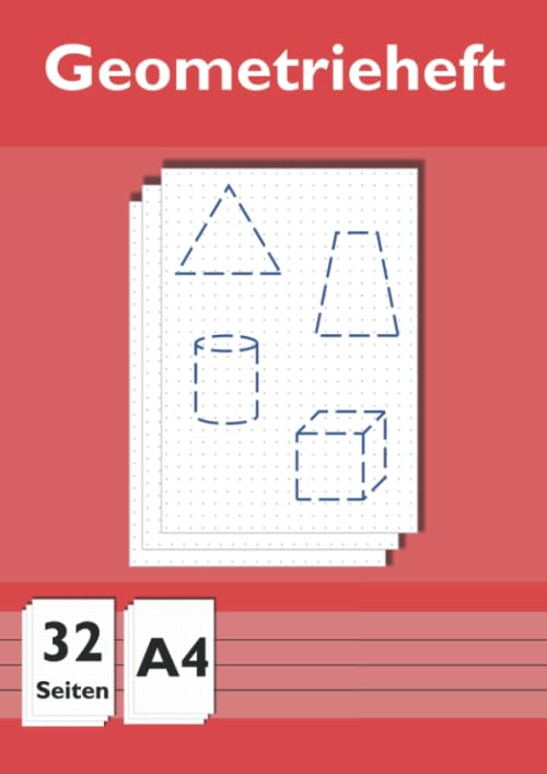Geometrieheft A4: Geometrieheft Punktraster im Format Din A4 | 32 Seiten | Lineatur GR (Grundschule) Mathematics