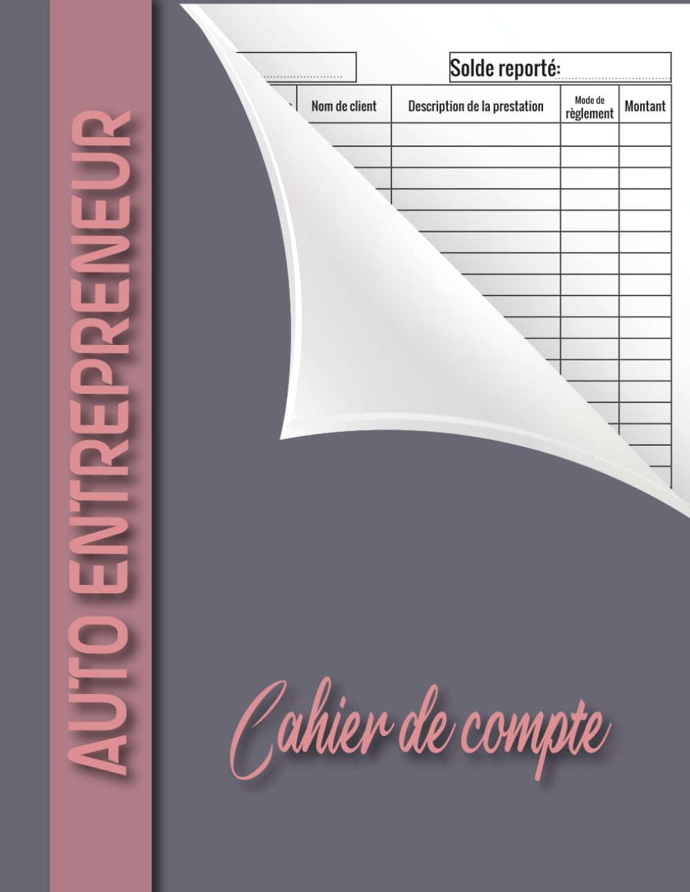 Cahier de compte: Livre de compte auto entrepreneur | Registre des recettes auto-entrepreneur | Recette comptable du micro-entrepreneur | Journal ... libérales , Associations, Sample et conforme Business, Finance & Career