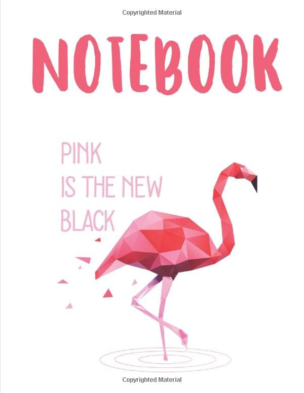 NOTEBOOK: Cute Pink Polygon Flamingo Animal Lover |Unruled/Unlined/Plain/Blank Journal for Drawing, Crayon Coloring or as Sketchbook - 8.5 x 11 Inches - 120 White Pages Books
