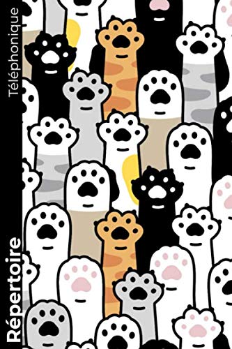 Répertoire téléphonique alphabétique: Carnet d'adresses avec sommaire, A à Z | Caractères gras pour plus de visibilité et de facilité | Format A5, carnet pratique | Chats | 728 entrées Pets