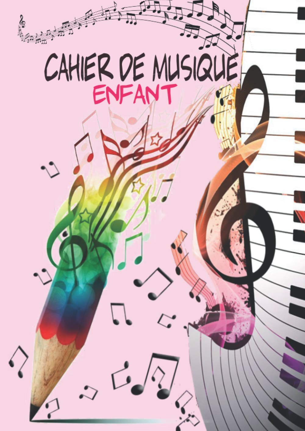 Cahier de musique enfant: Cahier de partitions pour enfants avec papier manuscrit, 6 grosses portées par page ; Cahier de musique et chant grand ... a remplir, carnet de composition musicale Non-fiction