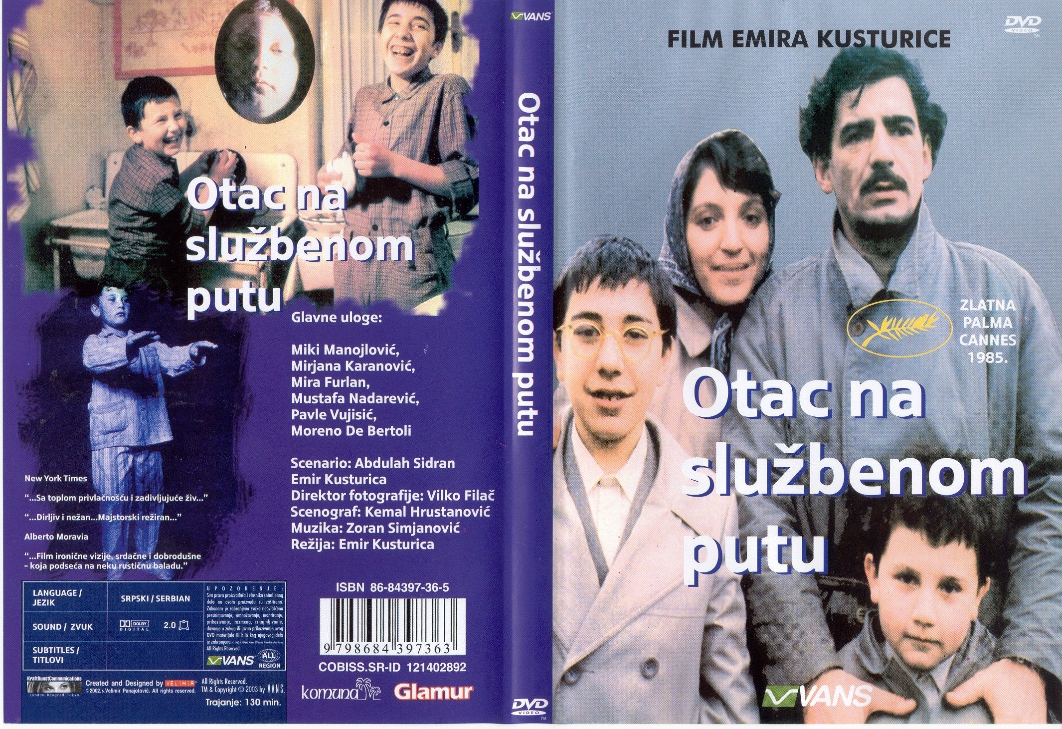OTAC NA SLUZBENOM PUTU – WHEN FATHER WAS AWAY ON BUSINESS, 1981 SFRJ (DVD) film Emira Kusturice Movies