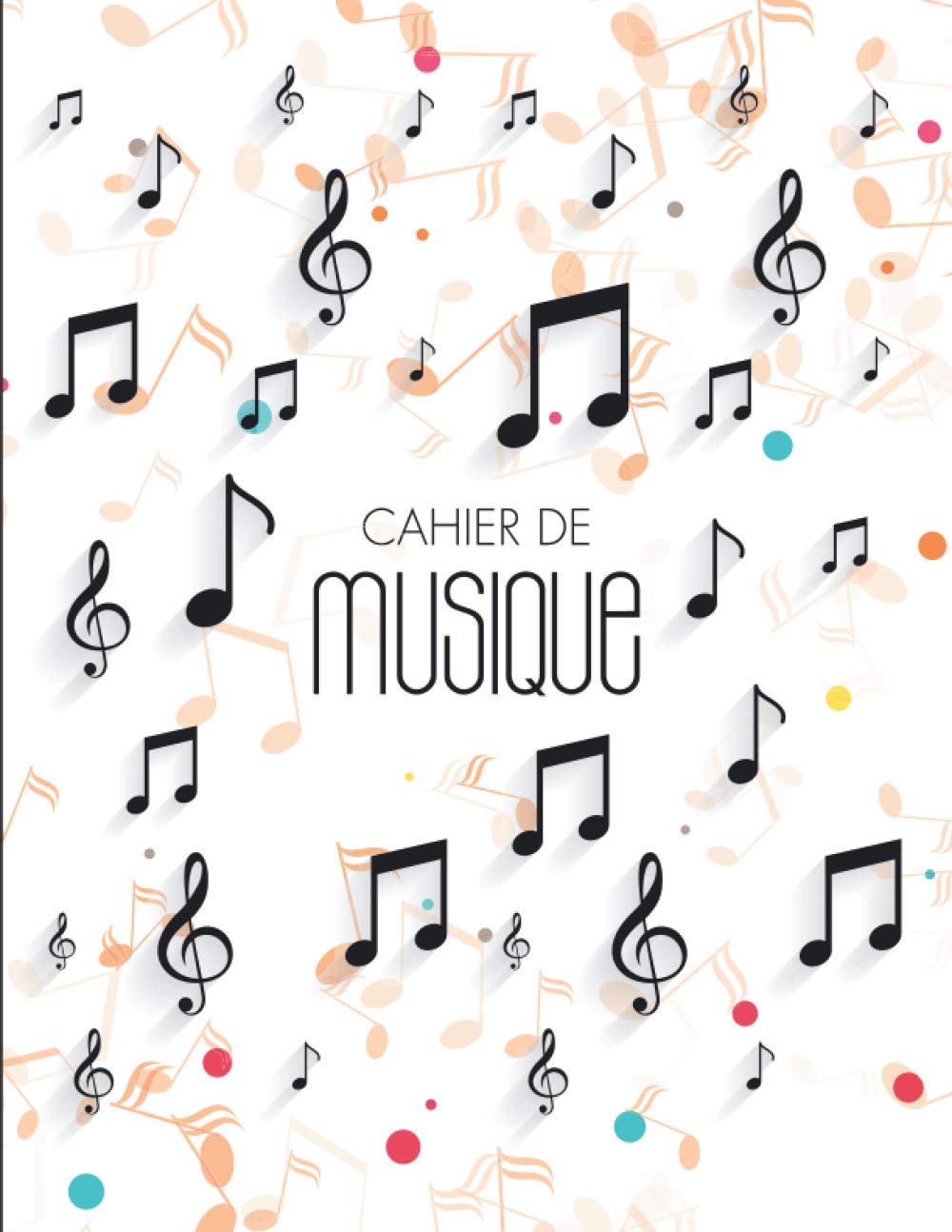 Cahier De Musique: Carnet De Partitions | Seyes Grands Carreaux et Portées | 12 Portées par Page | Format A4 | Cahier de Musique et Chant Non-fiction