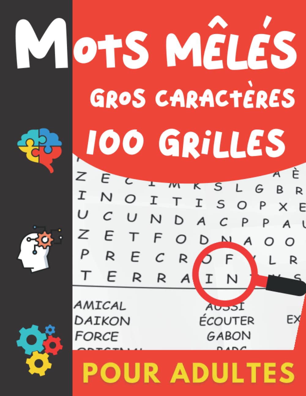 Mots Mêlés Gros Caractères: Pour Adultes |100 grilles & 2000 mots avec solutions | 1 grille par page | Idée Cadeau Leisure & Fun