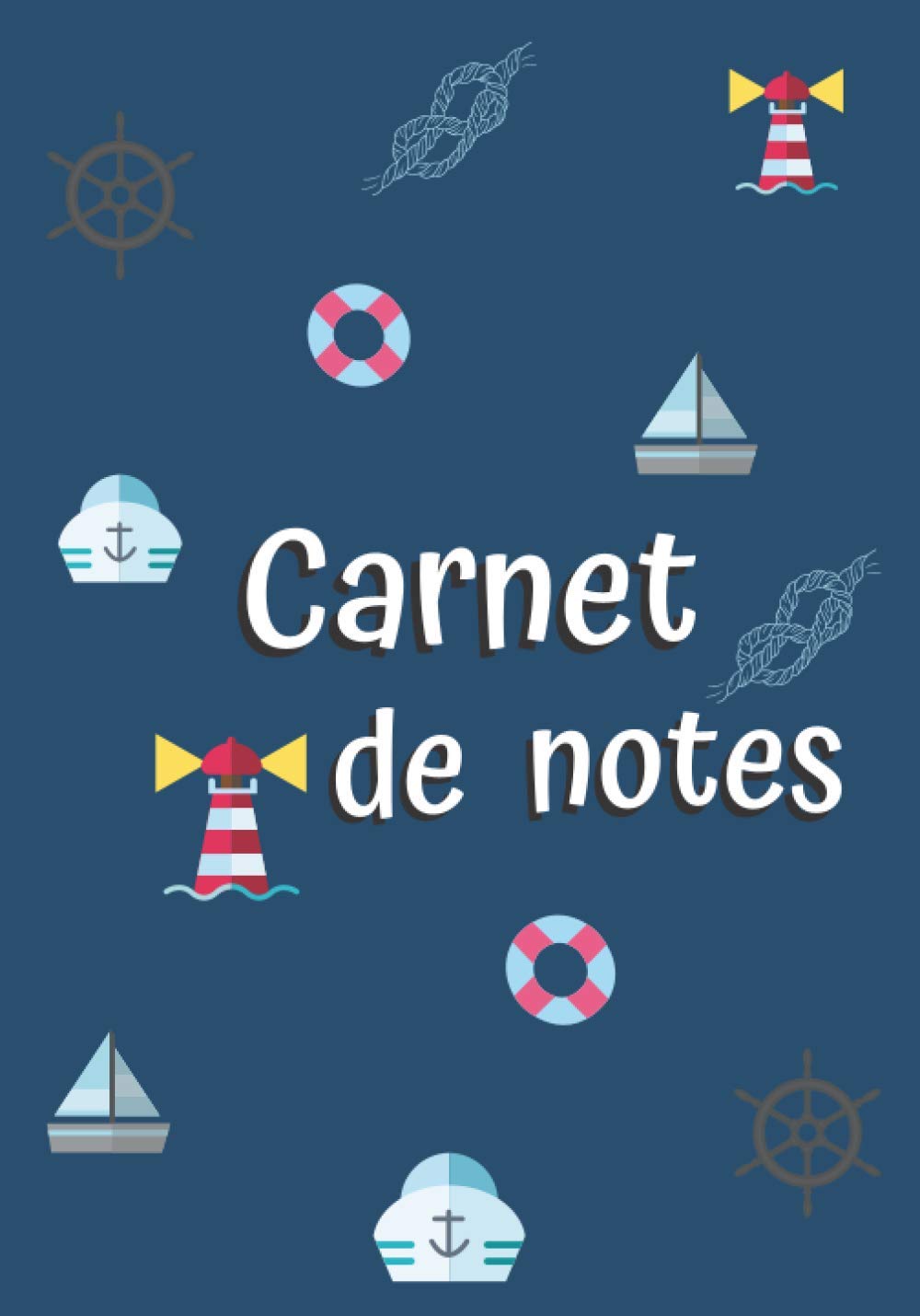 Carnet de notes: Carnet d'écriture thème Marin | Cadeau original | 100 pages lignées | Format 7x10 in | 17,78 x 25,4 cm book